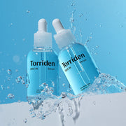 Sérum hydratant Torriden Dive-In à l’acide hyaluronique faible poids moléculaire pour hydrater intensément, repulper la peau et renforcer la barrière cutanée.