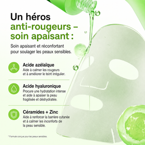 Anua Azelaic Acid 10 Hyaluron Serum Mask – Instructions d’utilisation du masque tissu anti-rougeurs.