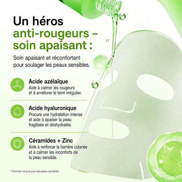 Anua Azelaic Acid 10 Hyaluron Serum Mask – Instructions d’utilisation du masque tissu anti-rougeurs.