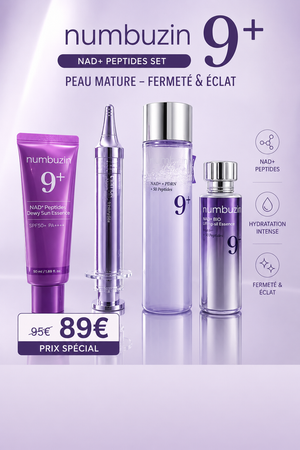 Routine peau mature lifting hydratation et amélioration de la texture de a peau grace aux peptides pdrn et Nad+ de Numbuzin
