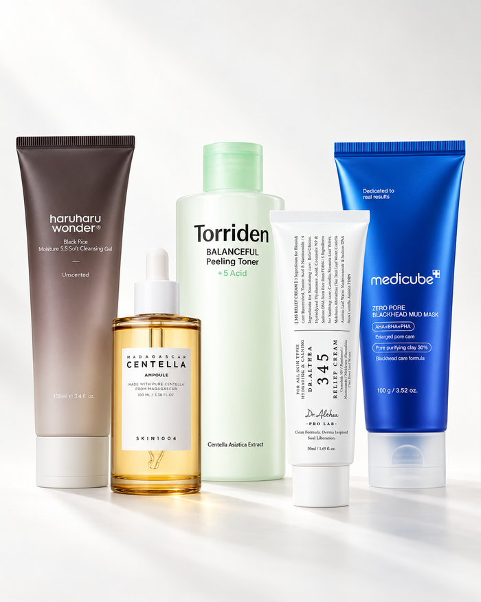 Routine K-Beauty Peau Mixte – Pores, Hydratation & Imperfections