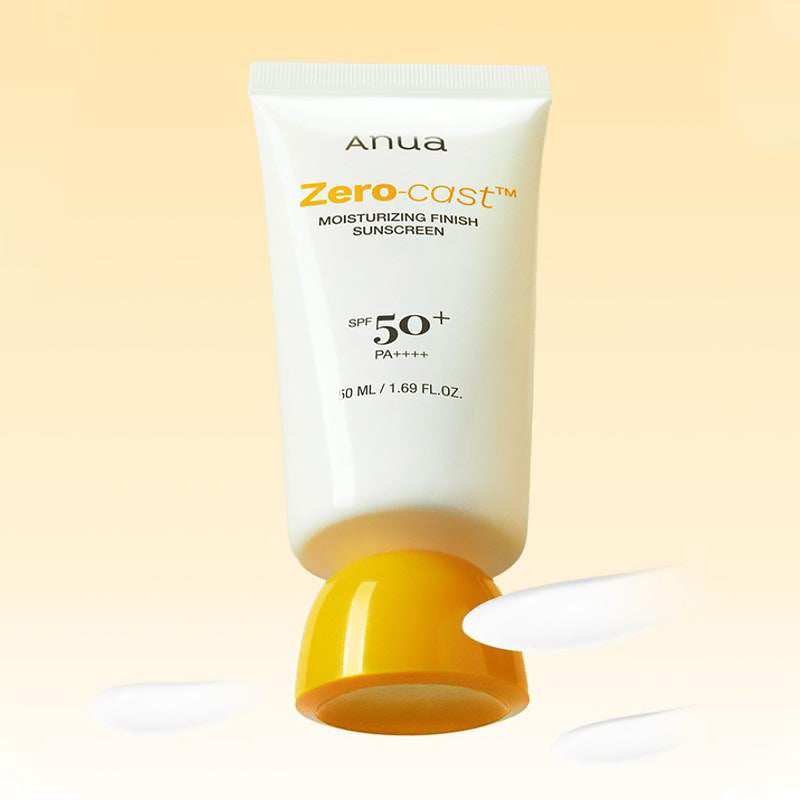 Anua Zero-Cast Moisturizing Finish Sunscreen Hydrating Protection 50ml