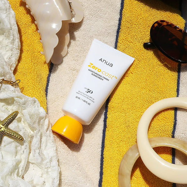 Anua Zero-Cast Moisturizing Finish Sunscreen Hydrating Protection 50ml