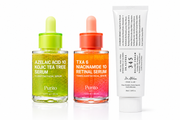 Kit Peau Nette Anti-Imperfections Glass Skin Hub avec sérums Purito Azelaic Acid 10 Kojic Tea Tree, TXA 6 Niacinamide 10 Retinal et crème Dr. Althea 345 Relief Cream.