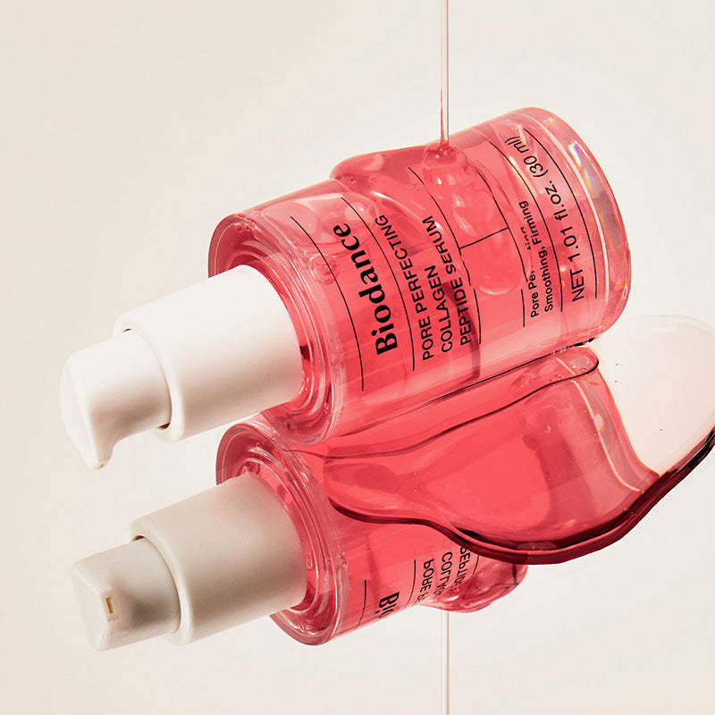 Sérum Biodance Pore Perfecting Collagen Peptide 30 ml - sérum visage coréen au collagène et peptides pour resserrer les pores, raffermir et hydrater la peau.”