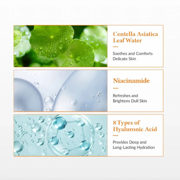 Dr. Althea Vitamin C Boosting Serum présenté sur une affiche promotionnelle mettant en avant l’éclat du teint, l’hydratation intense et une texture légère à absorption rapide