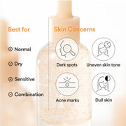 Sérum Abib Glutathiosome Dark Spot Serum avec texture microcapsules présenté comme adapté aux peaux normales, sèches, sensibles et mixtes pour cibler les taches pigmentaires, le teint irrégulier, les marques d’acné et le teint terne.
