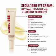 KSECRET Seoul 1988 Eye Cream au rétinal liposome 4 % appliquée sur la peau.