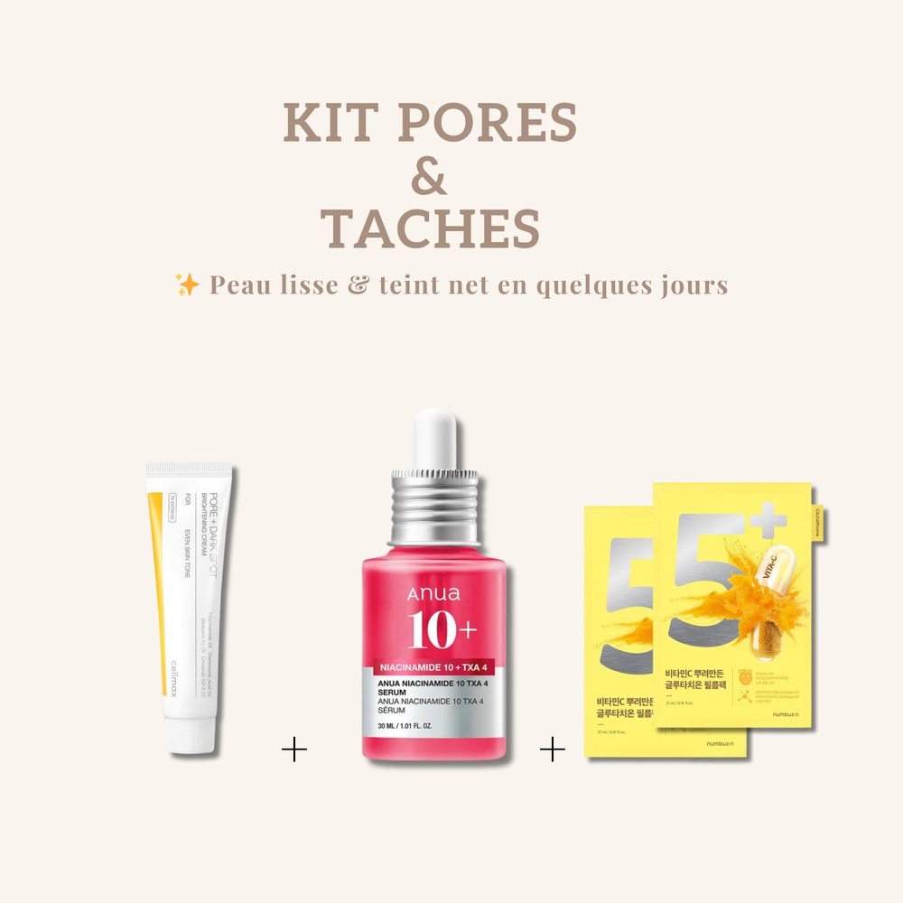 Kit Pores & Taches – Peau lisse & teint uniforme
