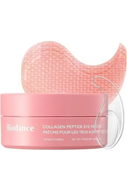 Patchs hydrogel yeux Biodance au collagène, soin contour des yeux anti-poches et anti-rides 4 paires.