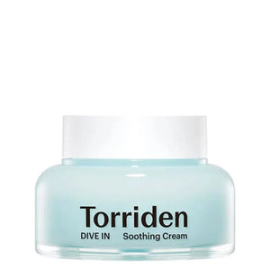 Crème hydratante apaisante Torriden Dive-In pour peaux sensibles et déshydratées avec acide hyaluronique.