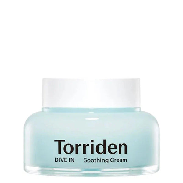 Crème hydratante apaisante Torriden Dive-In pour peaux sensibles et déshydratées avec acide hyaluronique.