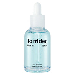Sérum hydratant Torriden Dive-In à l’acide hyaluronique faible poids moléculaire pour hydrater intensément, repulper la peau et renforcer la barrière cutanée.