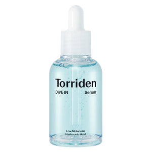 Sérum hydratant Torriden Dive-In à l’acide hyaluronique faible poids moléculaire pour hydrater intensément, repulper la peau et renforcer la barrière cutanée.