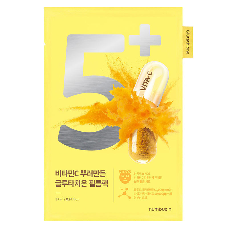 Numbuzin No.5 Vitamin Spotlight Sheet Mask - Masque éclat vitamine C