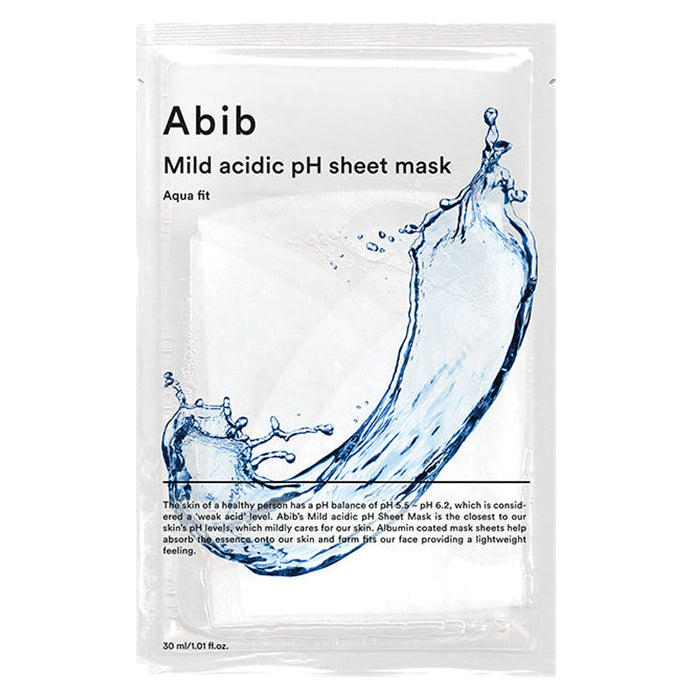 Masque en tissu Abib Mild Acidic pH Sheet Mask Jericho Rose Fit pour hydrater intensément, apaiser les peaux sensibles et renforcer la barrière cutanée avec un pH doux équilibré.