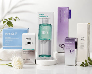 Routine coréenne anti-âge premium pour peau mature avec Anua PDRN, Numbuzin NAD+, Medicube et Beauty of Joseon SPF50+