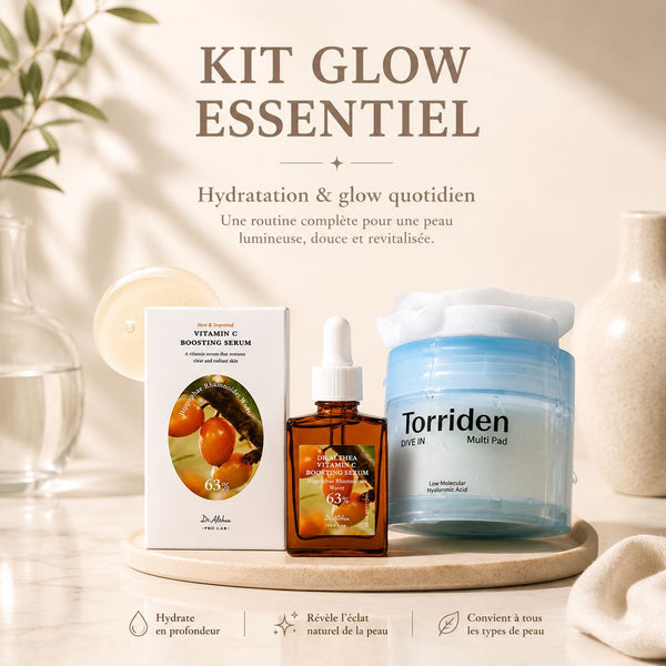 Kit Glow Essentiel routine K-Beauty coréen pour une peau éclatante