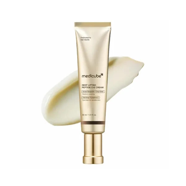 Contour des yeux Medicube Deep Reviving Peptide Eye Cream aux peptides et niacinamide pour lisser les ridules, raffermir la peau et illuminer le contour des yeux.