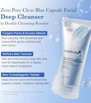 Medicube Zero Pore Mousse Nettoyante Exfoliante 120g