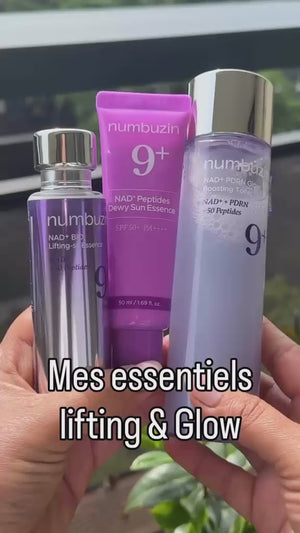 video produits numbuzin pack toner essence serum NAD+ 9 lifting et glow